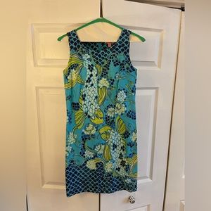Lilly Pulitzer Beautiful Blue Green Dress, Great Condition, Size 0.